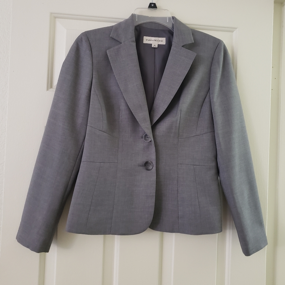 Grey Evan Picone Blazer Jacket